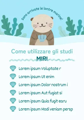 Spiegazione della sala studio azzurra e accogliente