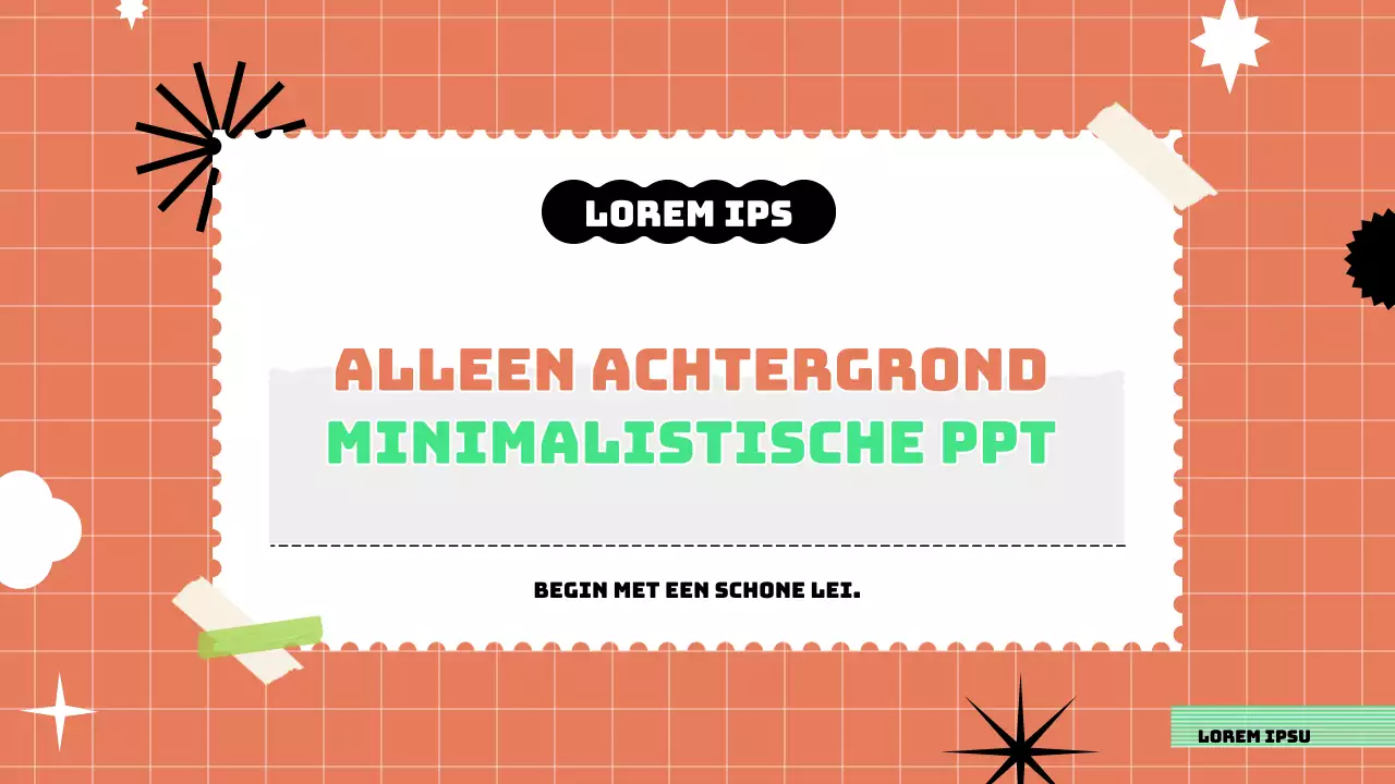 Structuurpresentatie met knallen van oranje en chartreuse