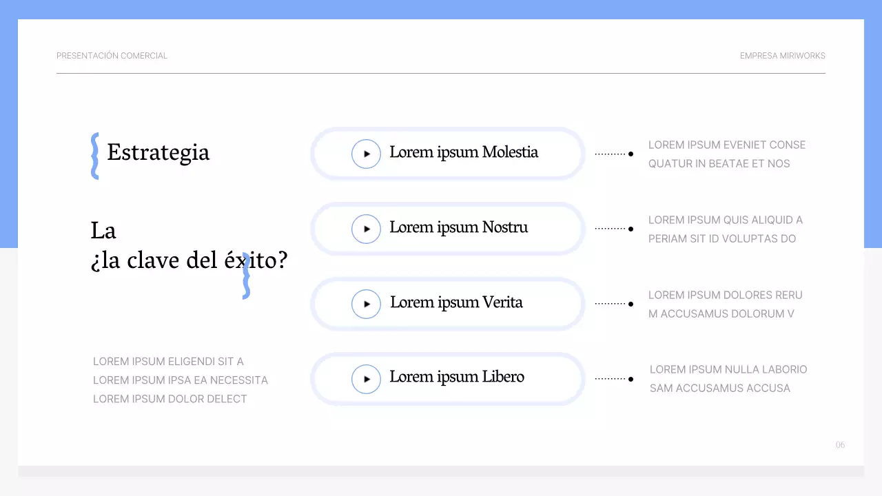 Material de formación motivador sencillo en azul claro y gris