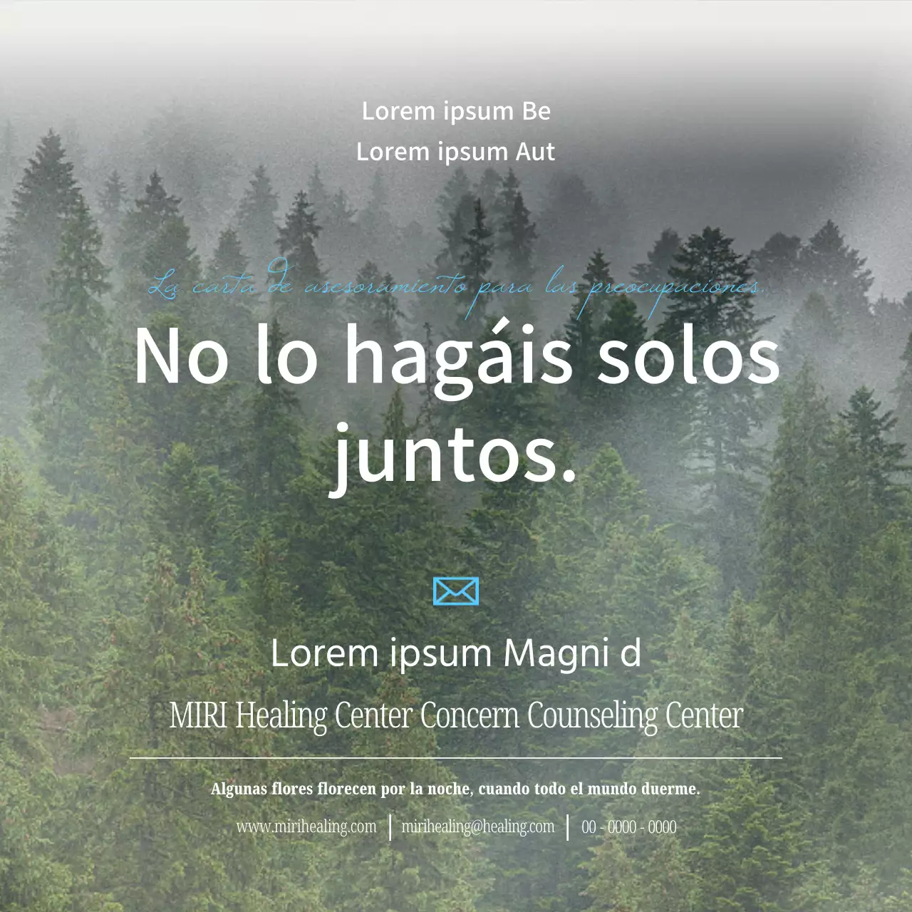 Una línea de ayuda moderna y minimalista en azul claro y blanco.