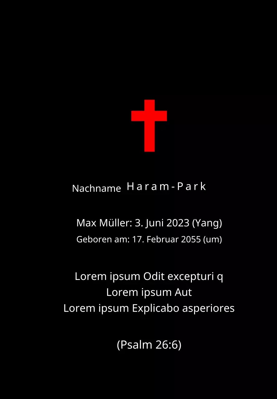 Christliche oder katholische Grabtafeln mit biblischen Versen