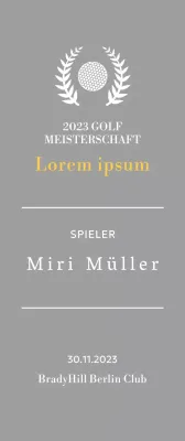 Golf Hole-in-One-Spieler-Siegerplakette mit Golfball und Lorbeerkranz Illustration