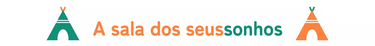 Design de papel de carta giro com duas cores contrastantes e ilustrações de acampamento