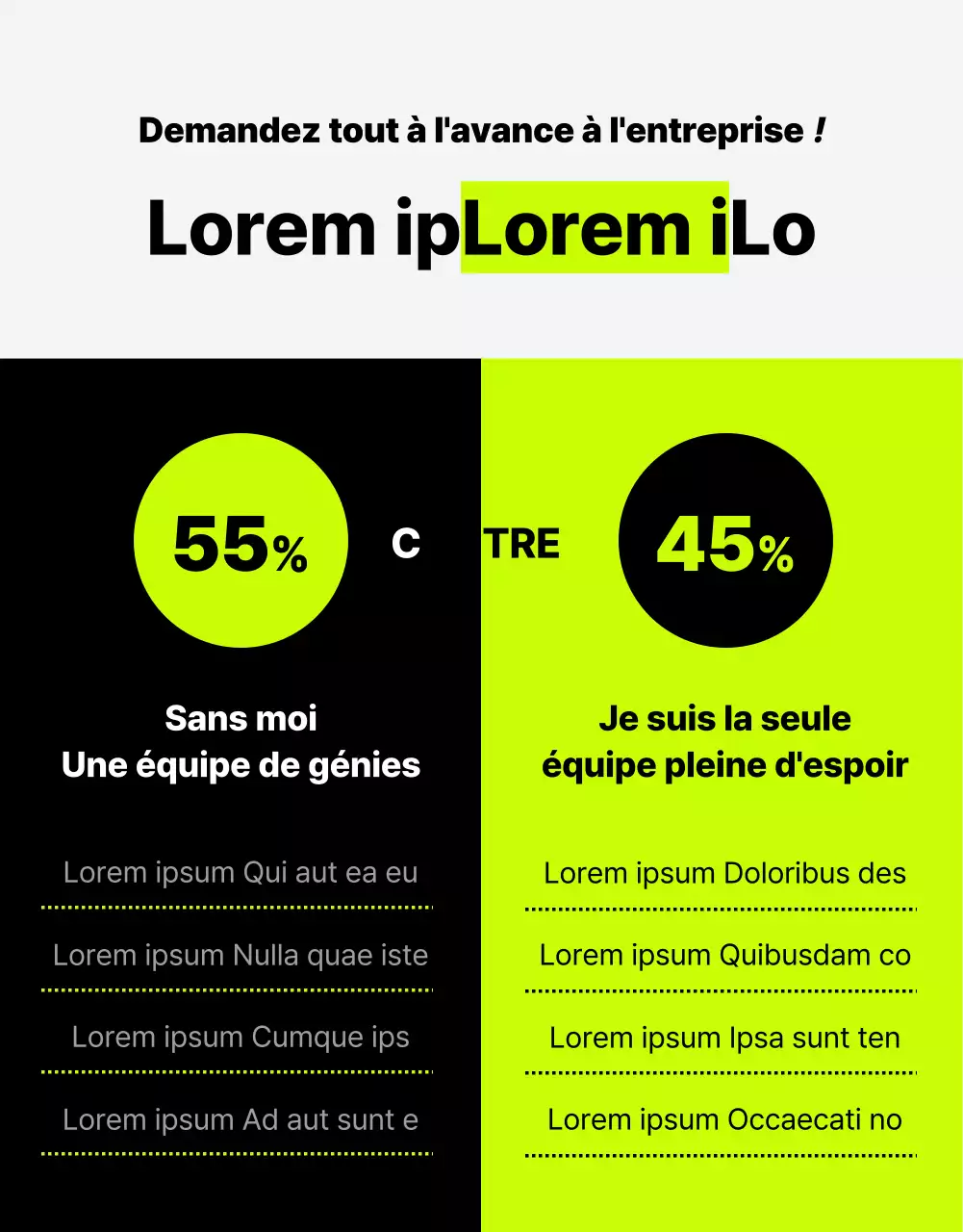 Une lettre d'information interne au webzine très tendance avec des accents vert lime