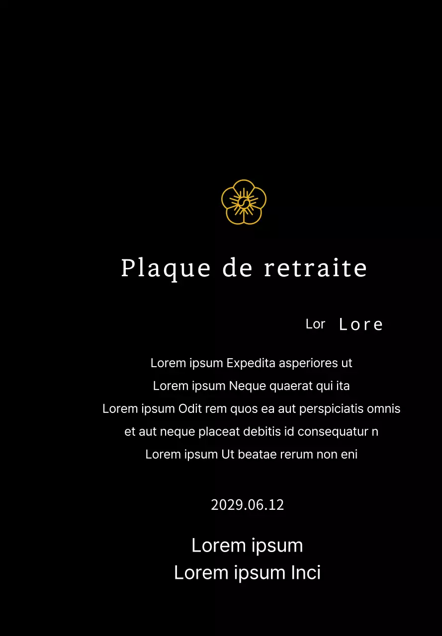 Plaque de remerciement du concept d'inscription de Line Flower
