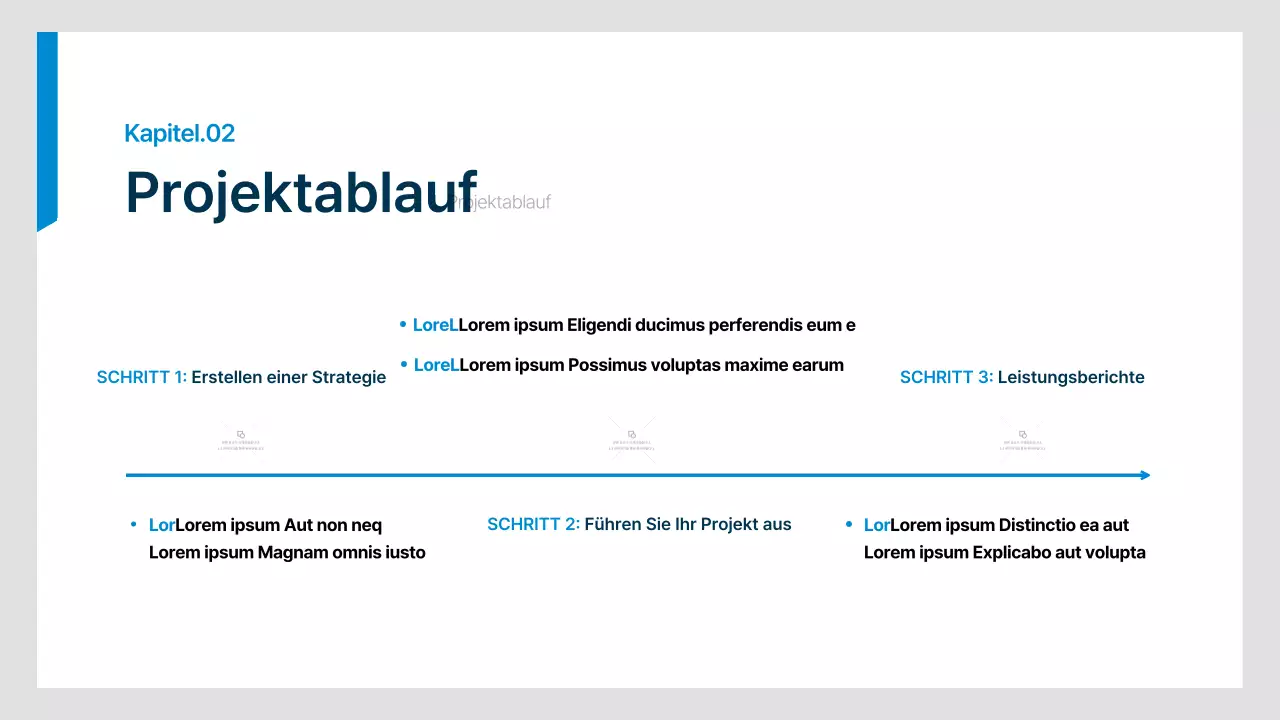Einfacher Businessplan für Büroangestellte in Marine und Blau