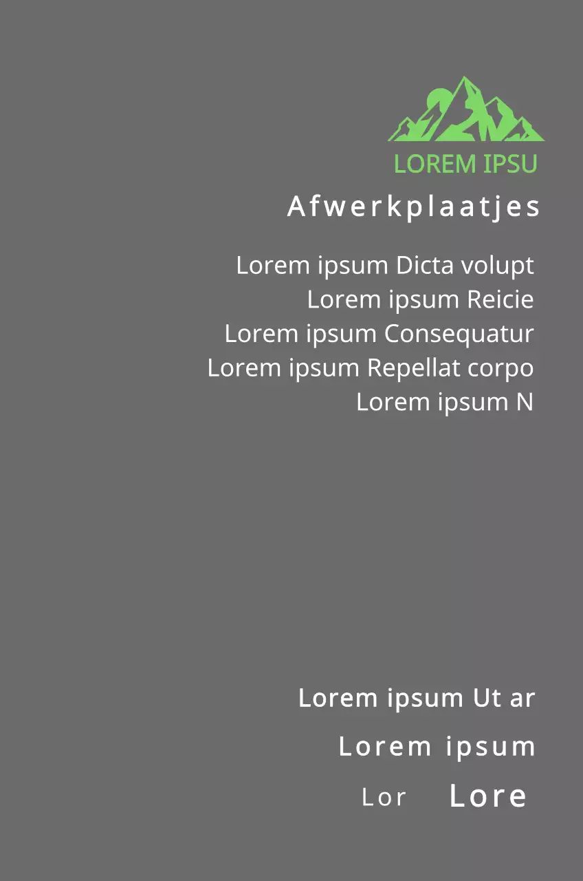 Berg club finisher's plaquette met club logo concept met groene berg illustratie