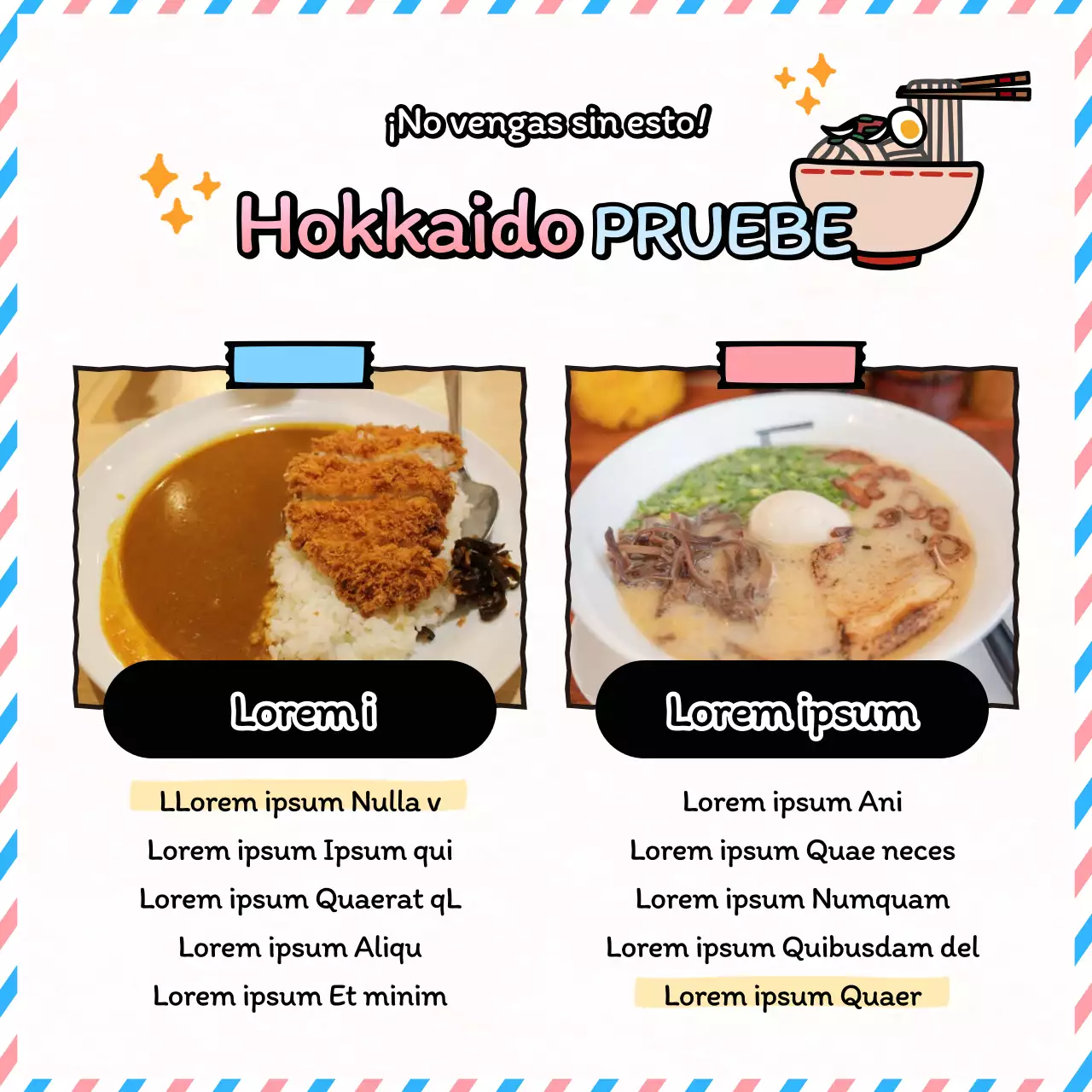 Guía de viaje de Japón en rosa y azul claro