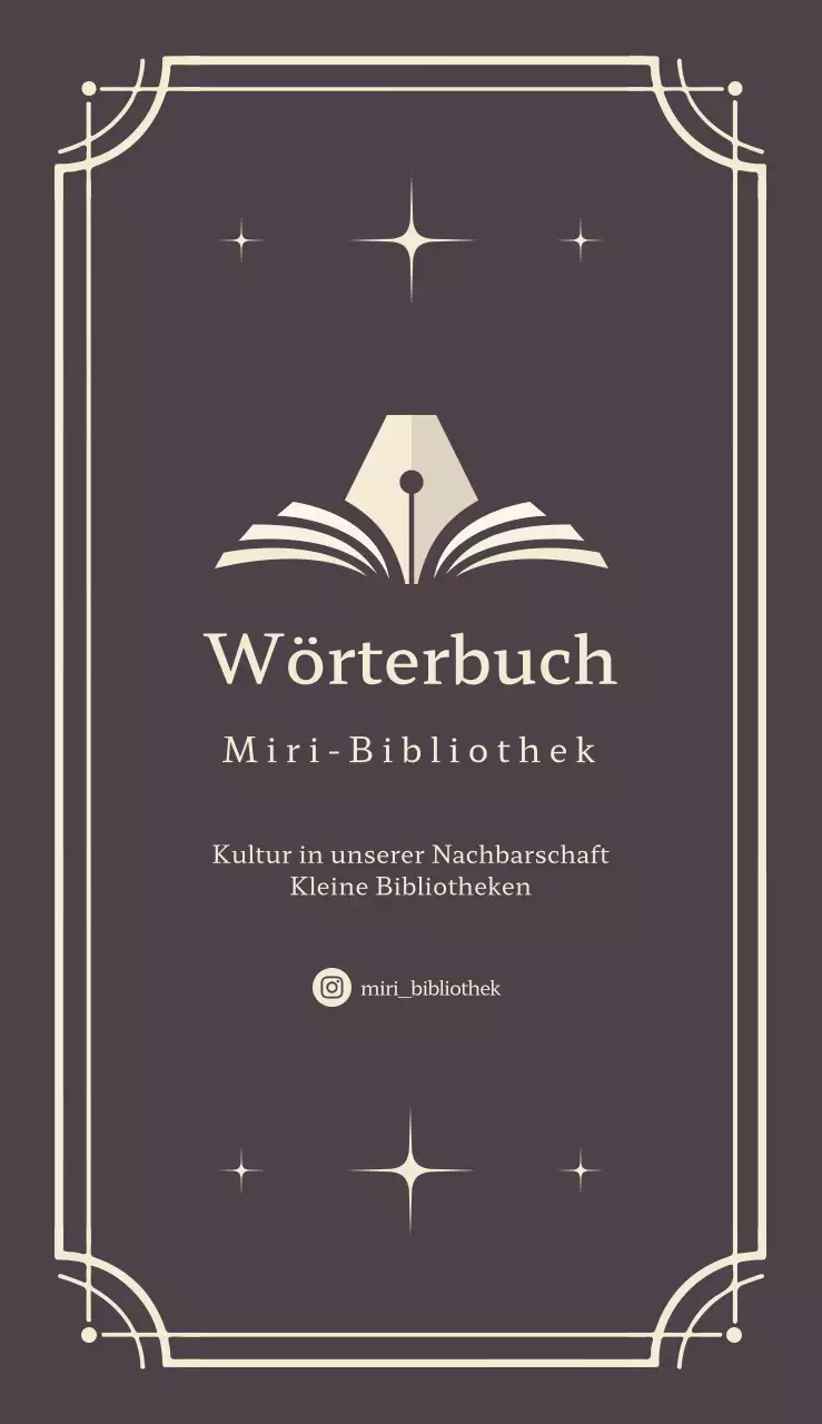 Ein einfacher, klassischer Bibliotheksführer in Braun und Elfenbein
