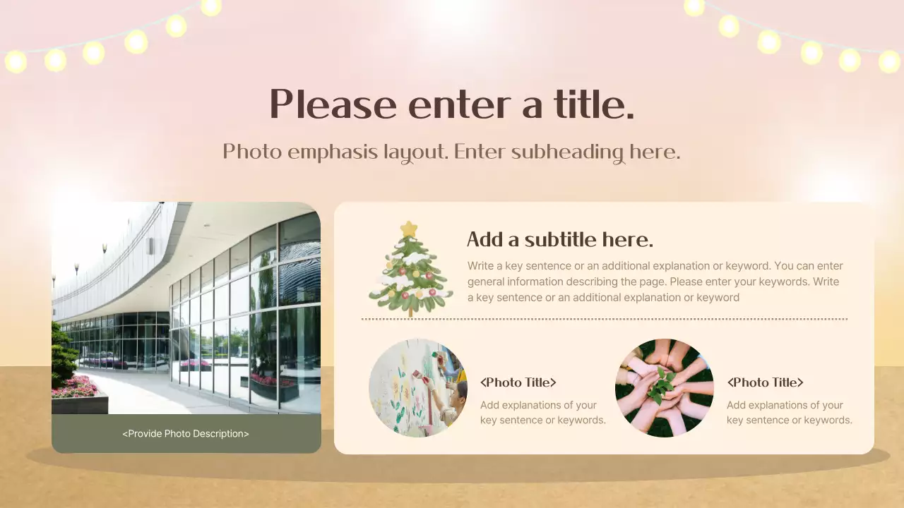 베이지 전통 겨울 가이드 프레젠테이션