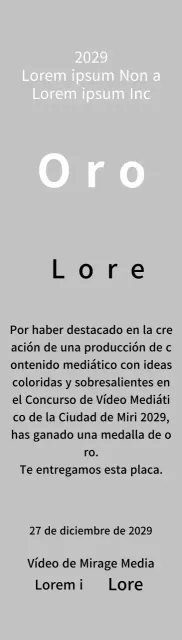 Placas ganadoras de un concurso con un bonito concepto de premio