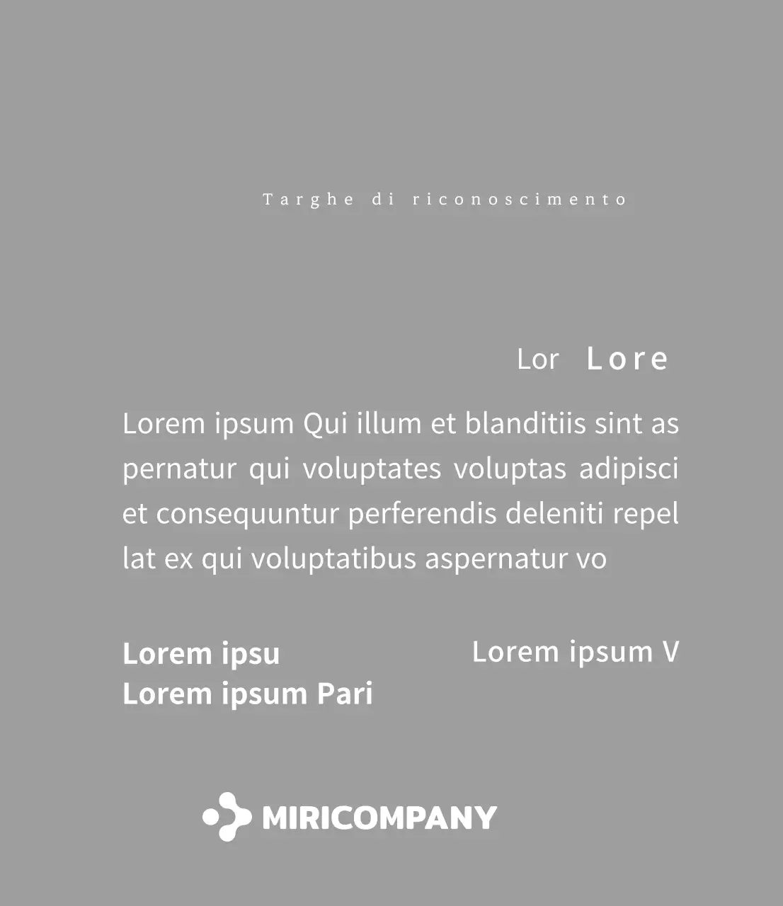 Una semplice targa bianca con il logo della vostra azienda