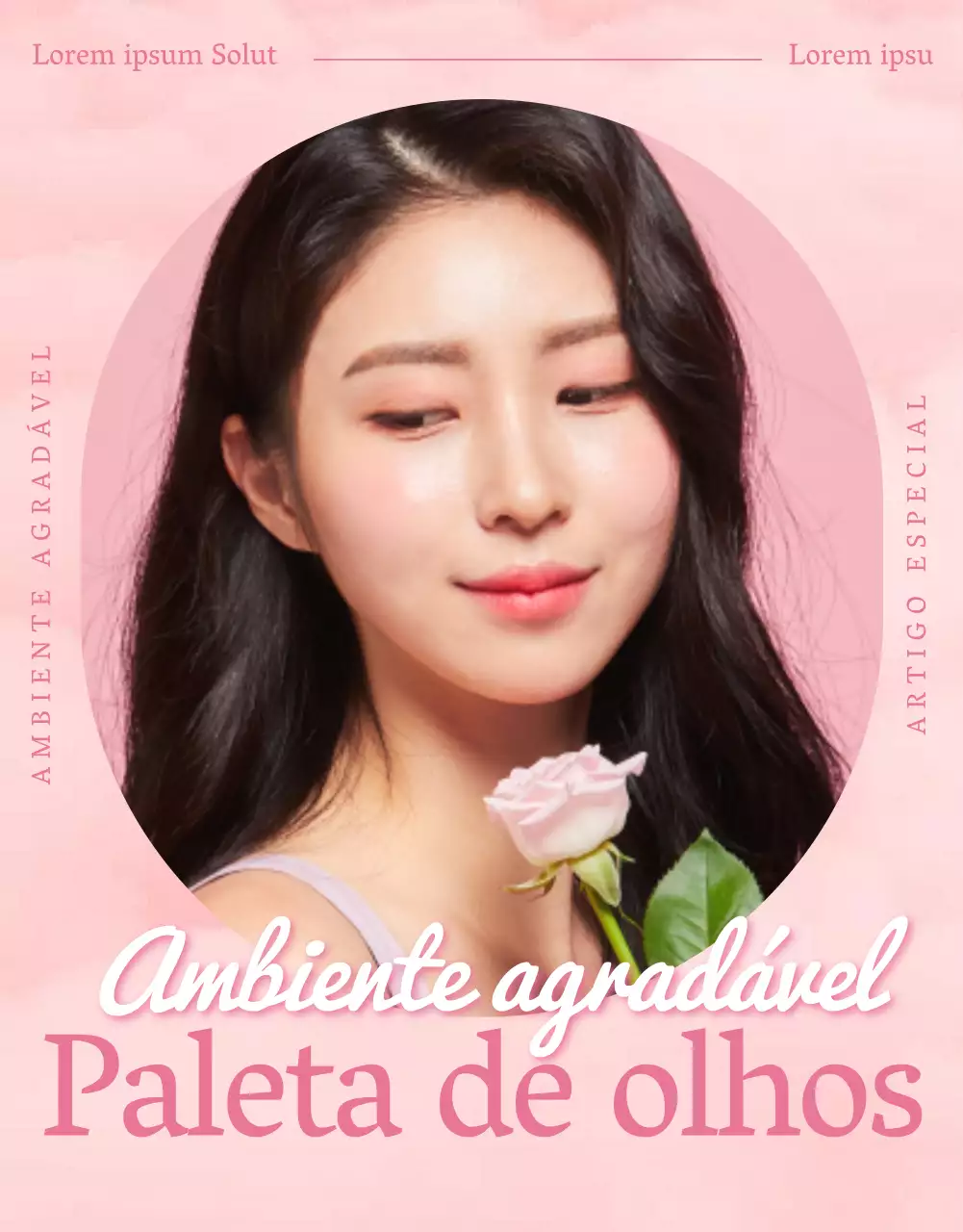 Promover cosméticos em tons modernos de cor-de-rosa