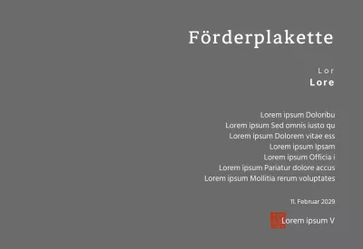 Gratulationsplakette für eine Beförderung in einer eleganten Serifenschrift