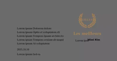 Plaque de remerciement luxueuse avec lauriers et cachet en or