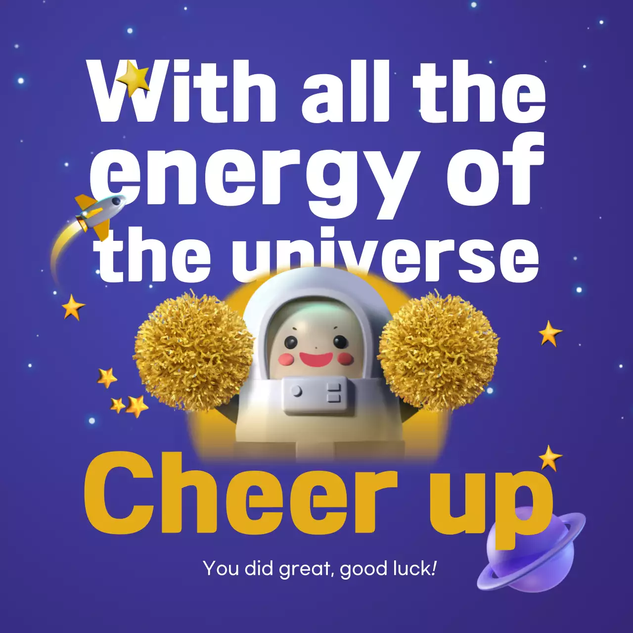 Purple Modern Motivation Announcement Social Media Post