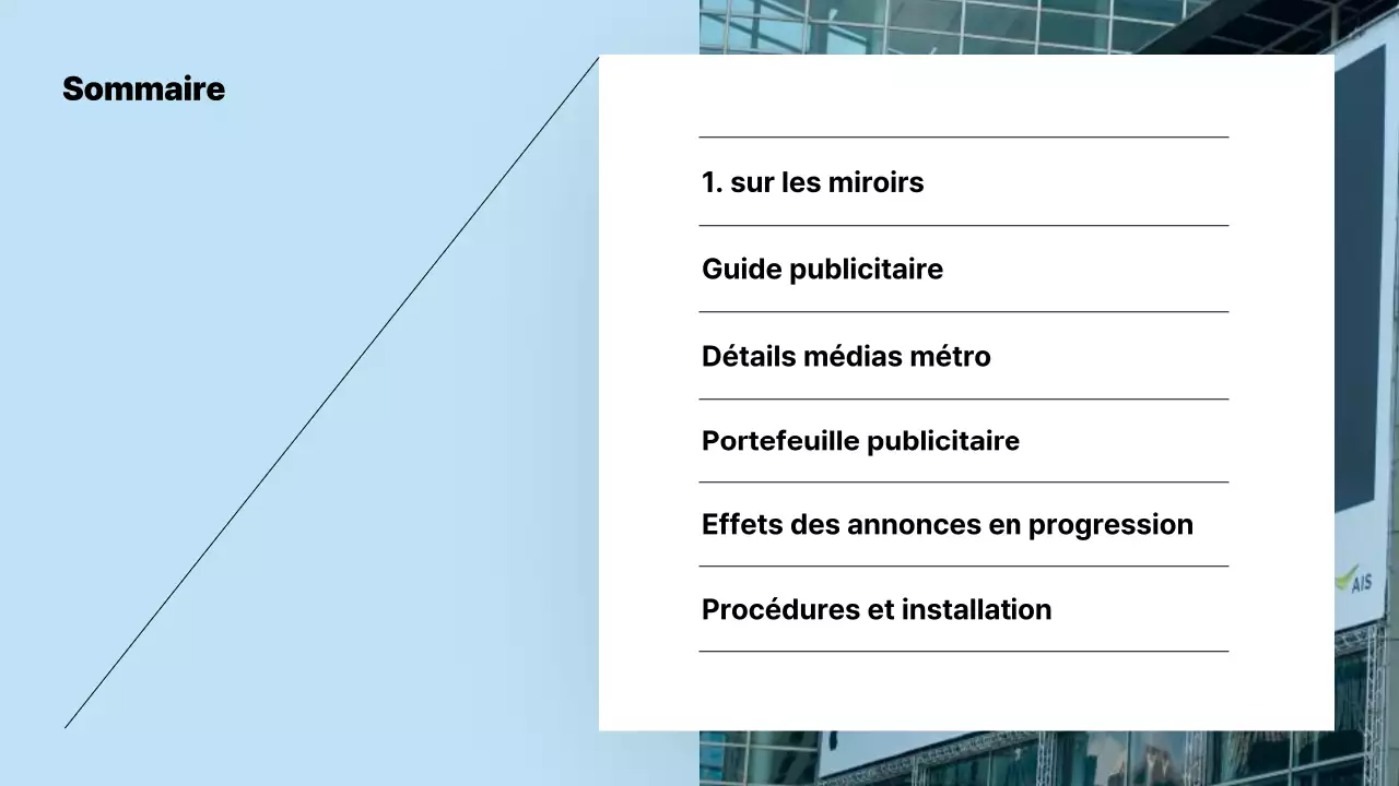 Proposition moderne d'un média publicitaire en bleu clair