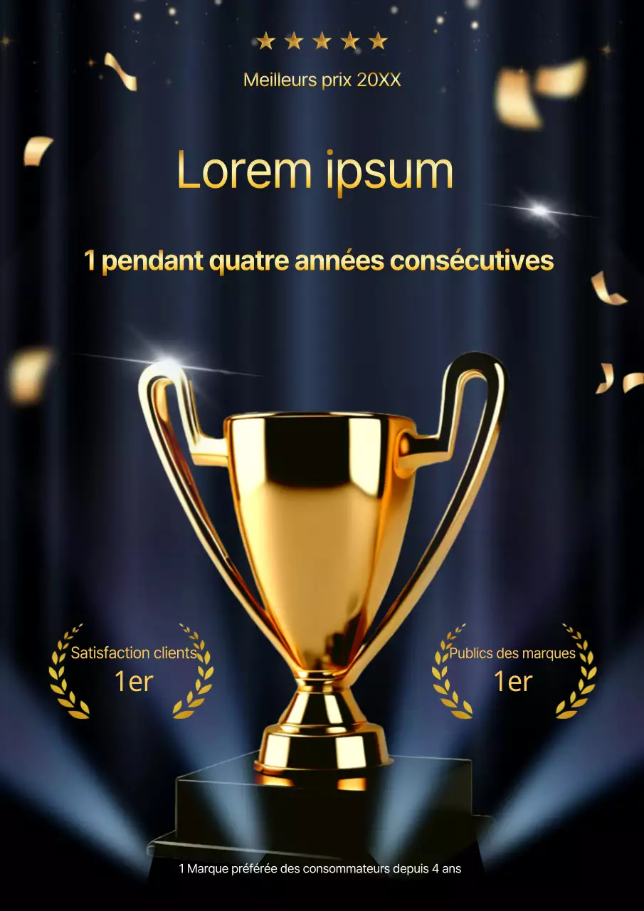 Promouvoir l'appréciation luxueuse des clients en bleu marine et en or