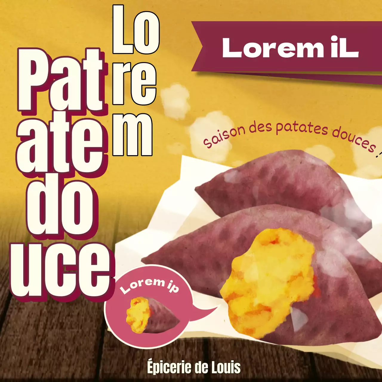Promouvoir la patate douce, jaune et mignonne, comme en-cas d'hiver