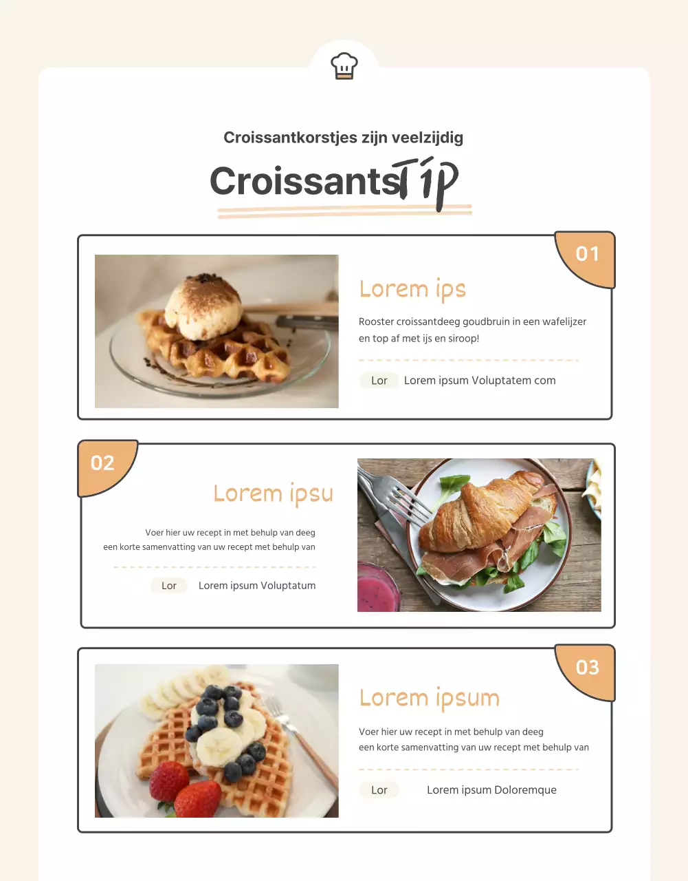 Promoot de verkoop van een basis gehaakte oranje en beige kraag