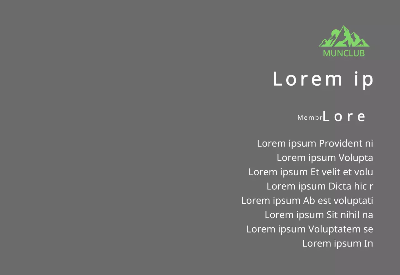 Targa per i finisher di un club di montagna con il concetto di logo del club e illustrazione di una montagna verde