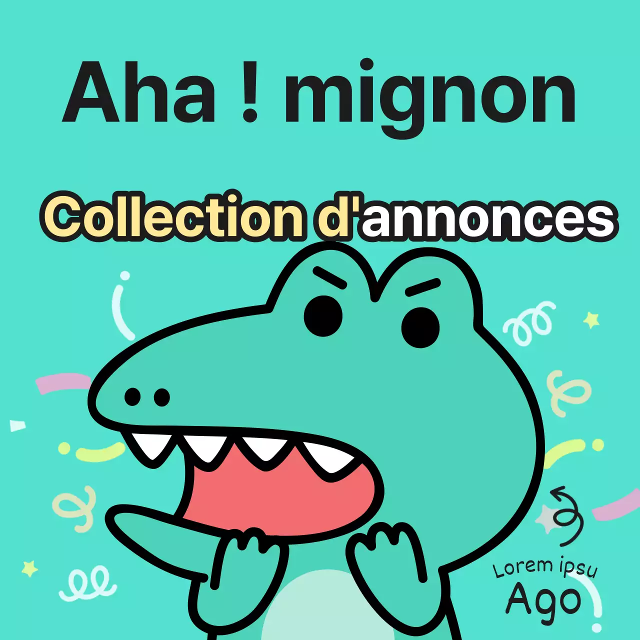 Annonces d'Argo, un personnage kitsch sur fond de menthe