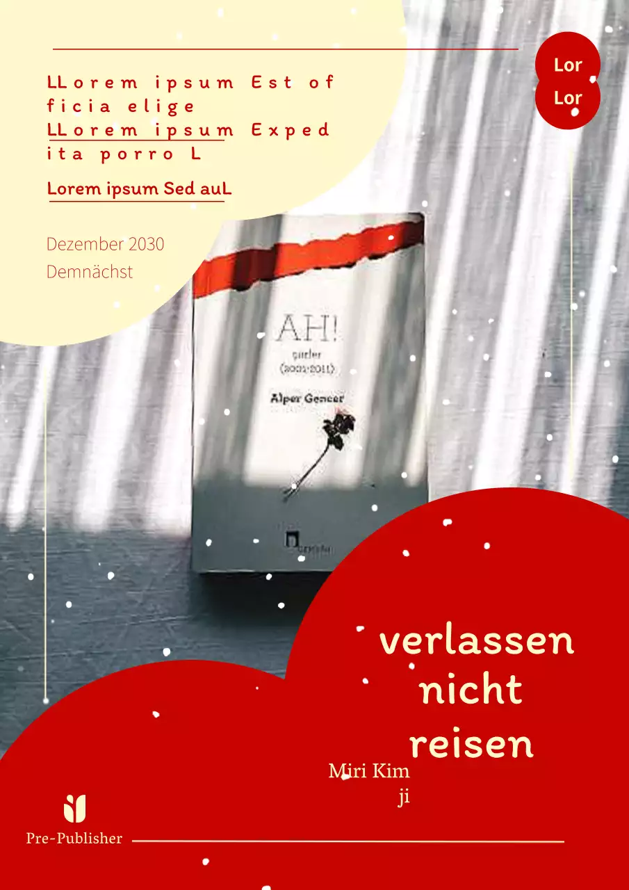 Einfache Buchempfehlungsanzeige mit roten Punkten