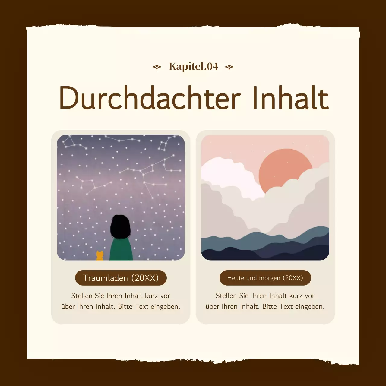 Förderung einer einfachen, braun-beigen Beratungslinie