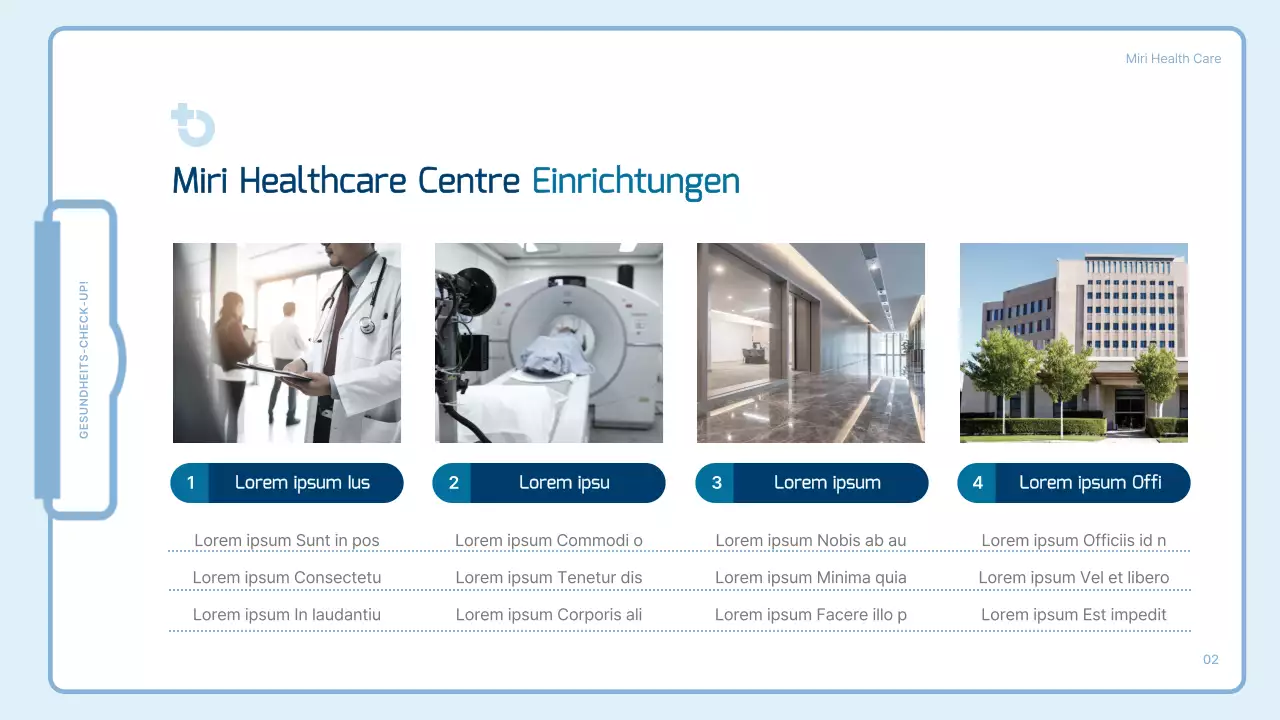 Ein einfacher, hellblauer Leitfaden für Gesundheitschecks bei Mitarbeitern