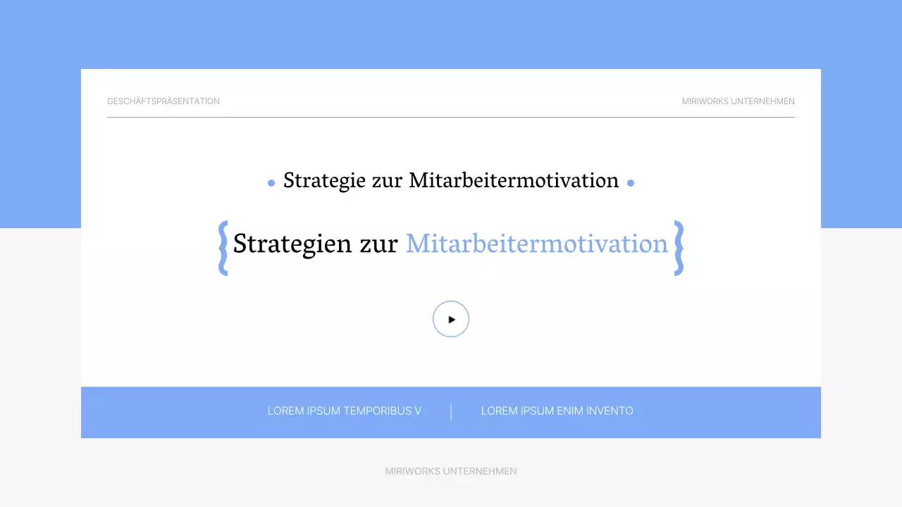 Einfache hellblaue und graue motivierende Schulungsunterlagen