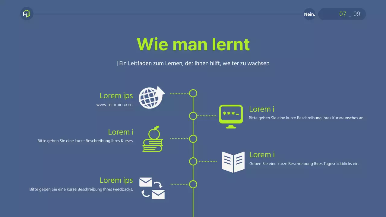 Ein einfacher Leitfaden für den Unterricht in Marineblau und Rot in der Schule