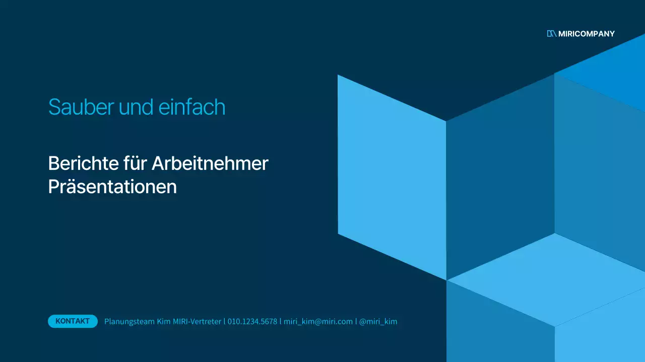 Einfacher Businessplan für Büroangestellte in Marine und Blau