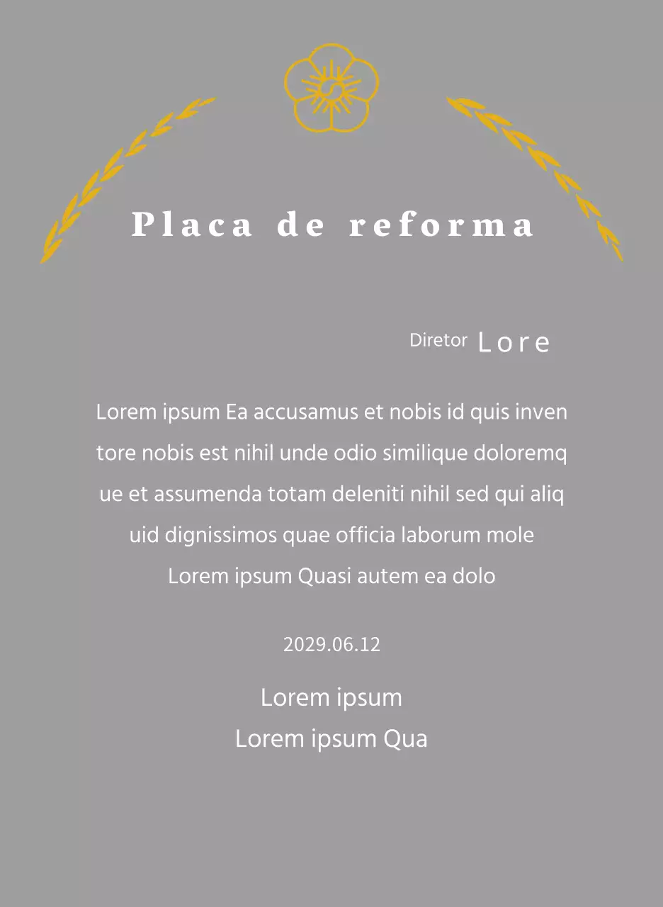 Placa de apreciação do conceito de listagem com folhas de louro e flores de linha