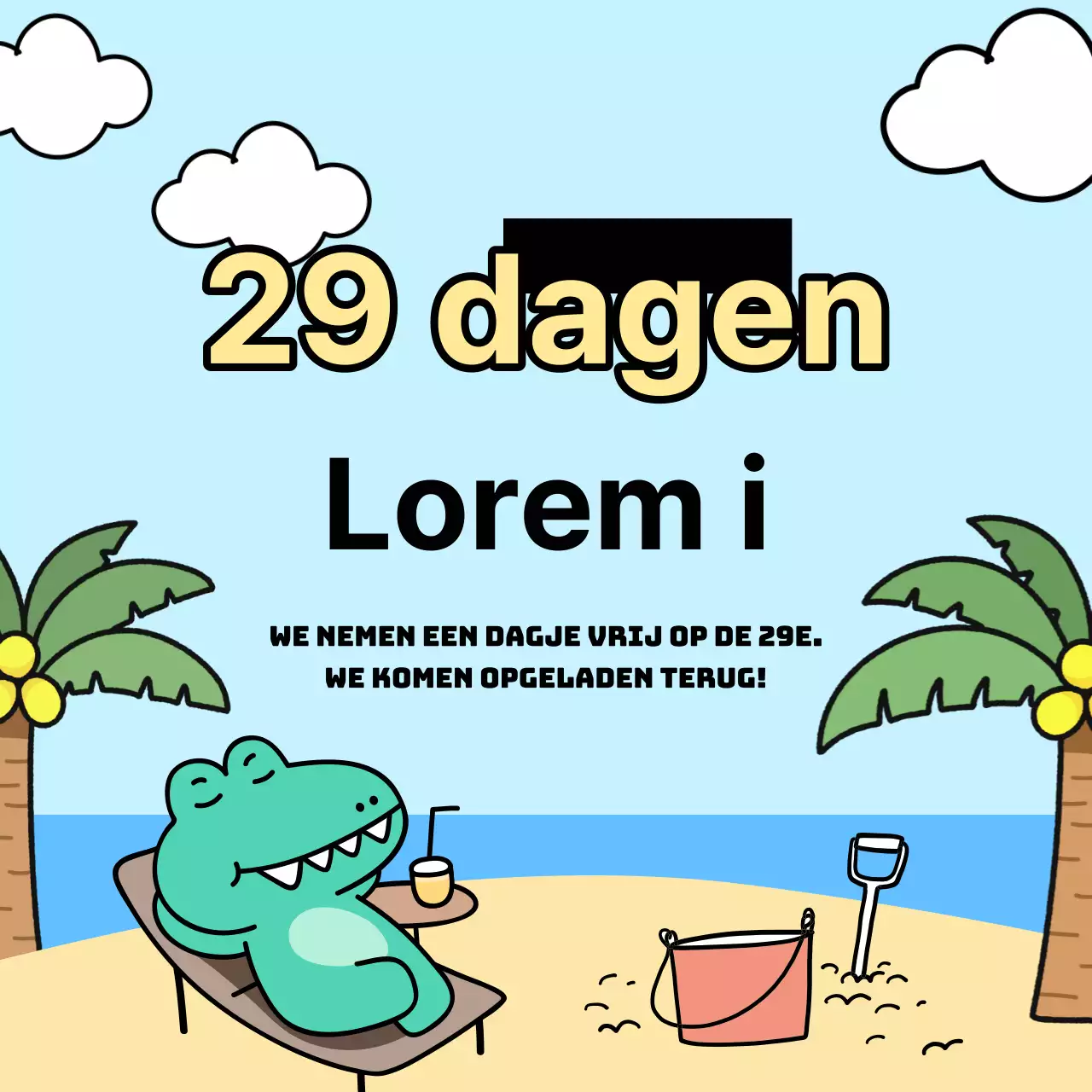 Aankondigingen van Argo, een kitscherig personage met een mintkleurige achtergrond