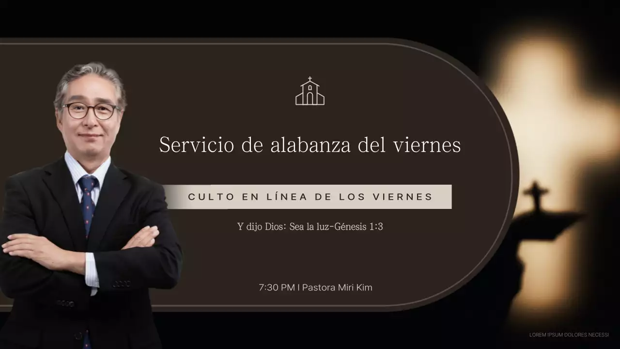 Promover un servicio eclesiástico marrón y sencillo