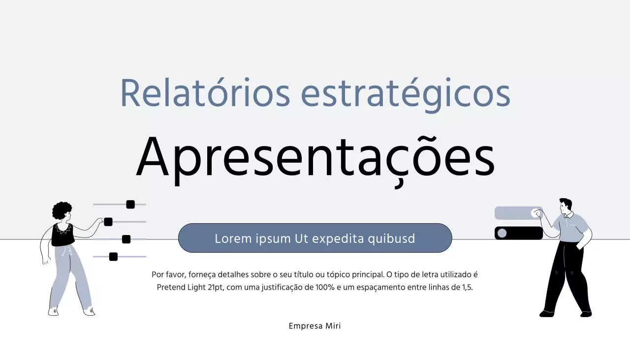 Relatórios de empresa simples em cinzento e preto