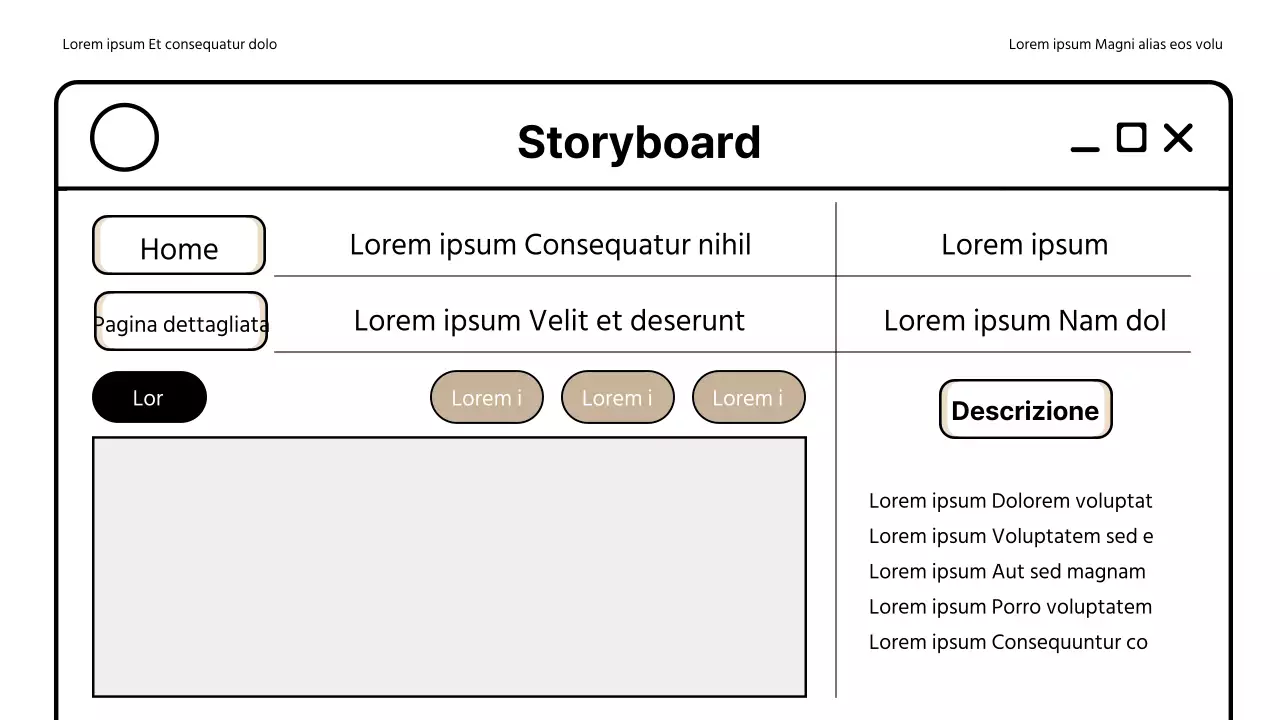 Una semplice pagina web in beige