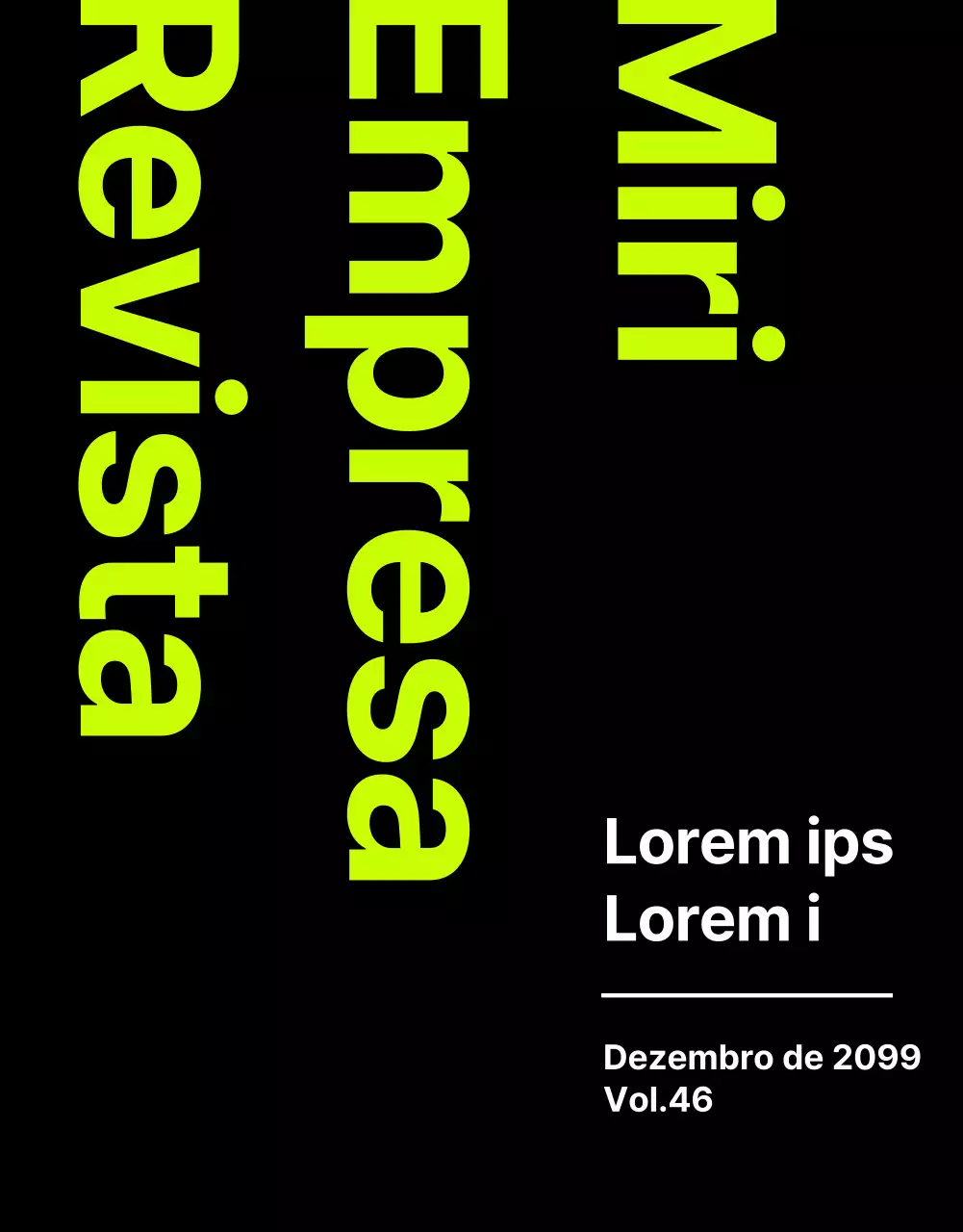 Um boletim informativo interno da webzine na moda com toques de verde lima