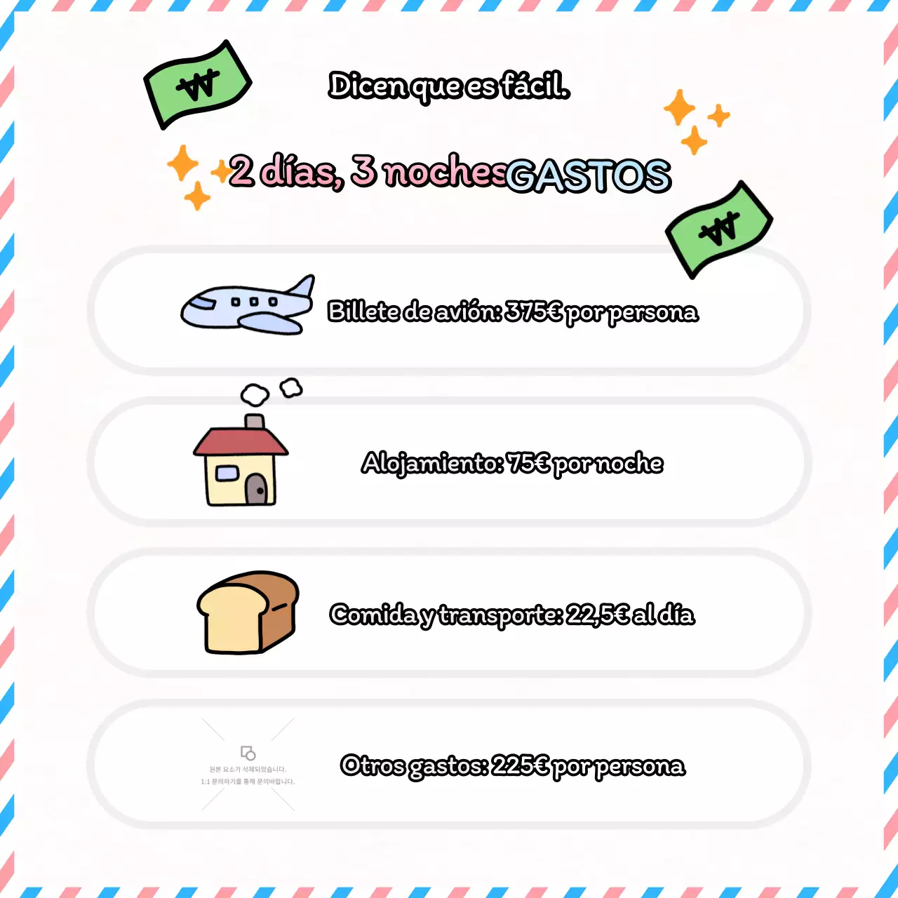 Guía de viaje de Japón en rosa y azul claro