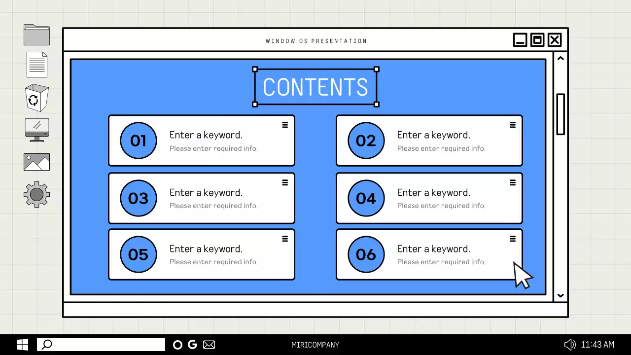 블루 모던 데스크탑 프레젠테이션