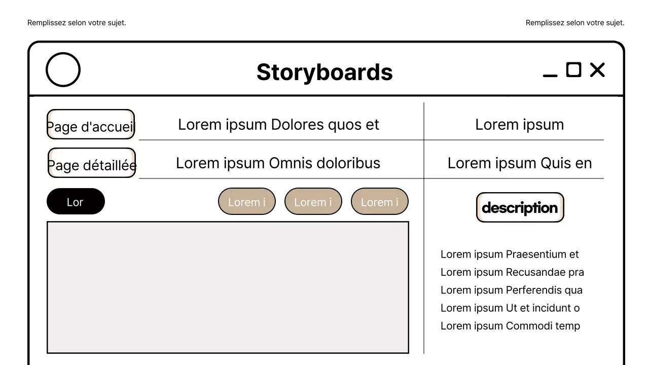 Un plan de page web simple en beige