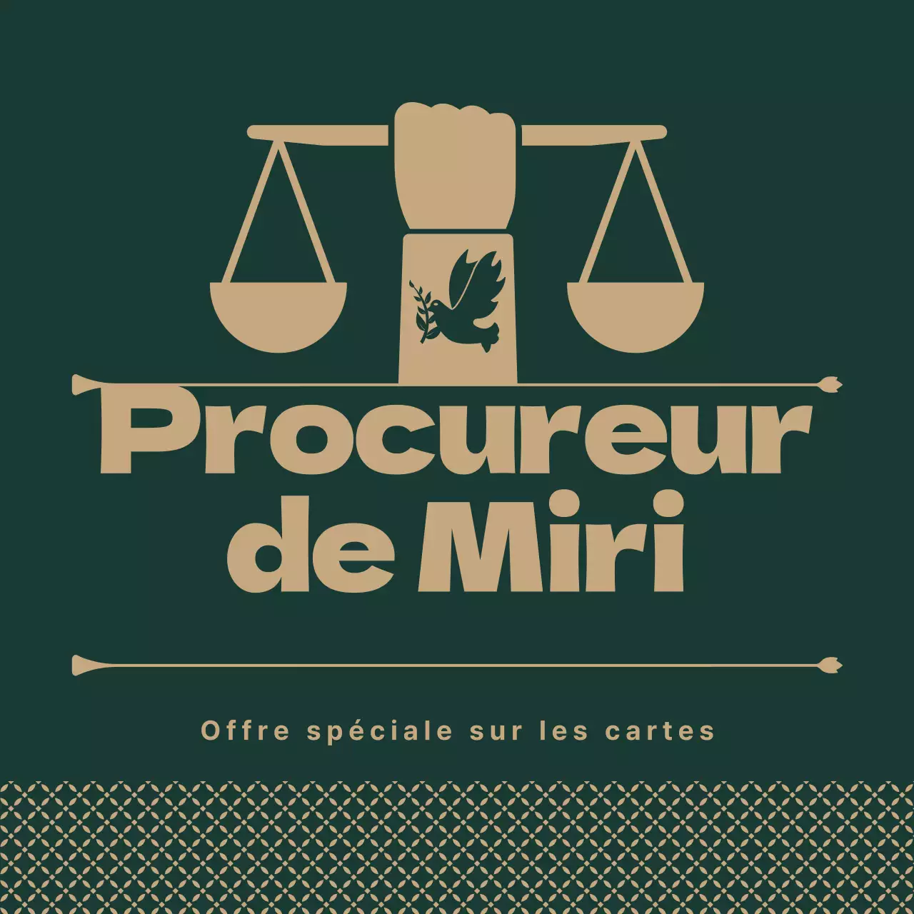 Promouvoir un cabinet d'avocat moderne en kaki et or