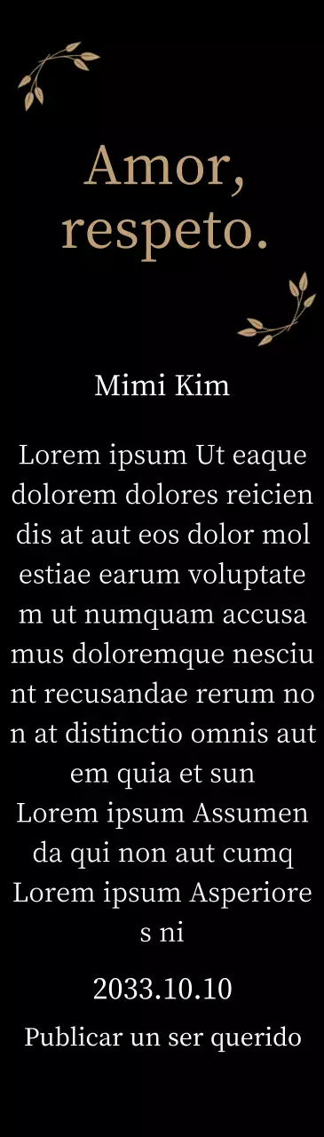 Elegante placa de agradecimiento con oro y hojas