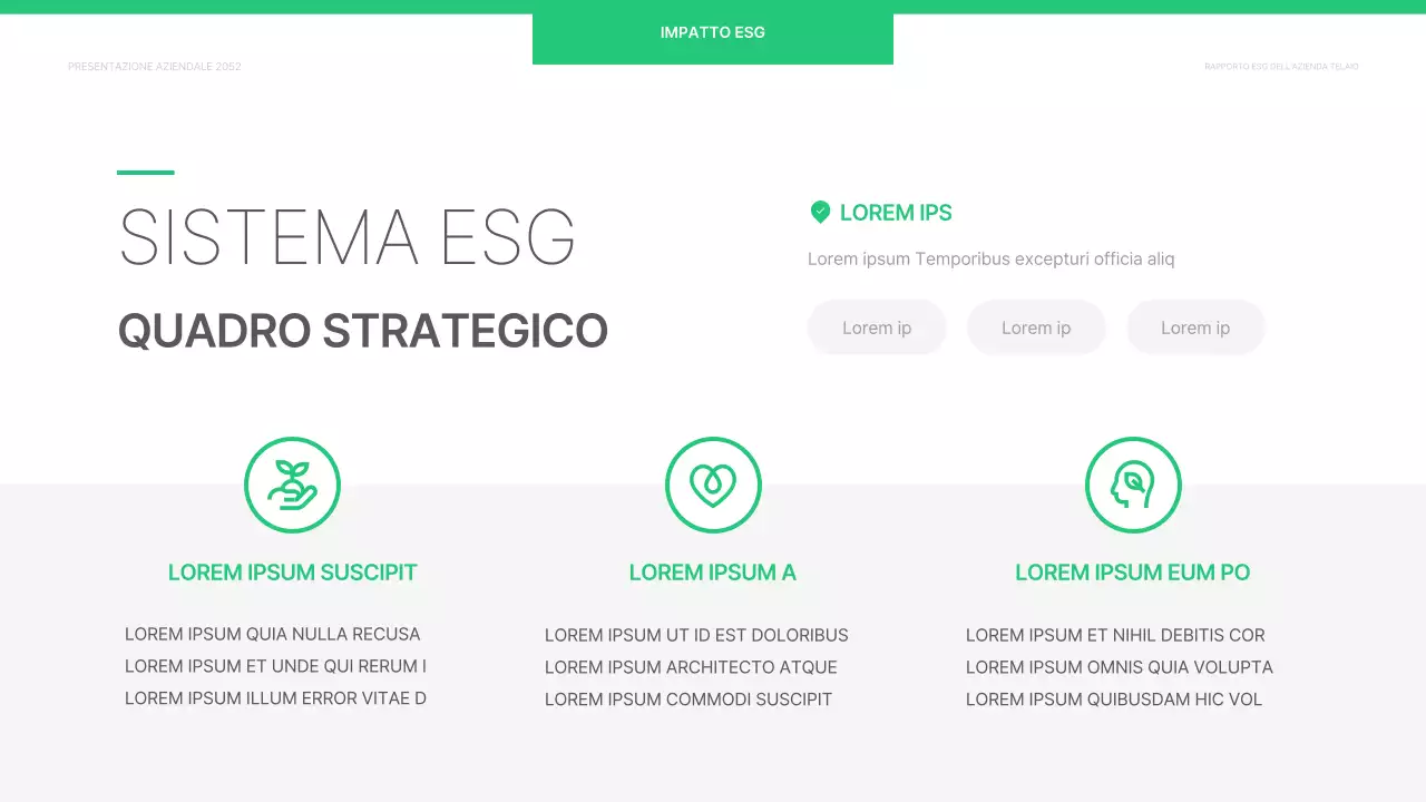 Un semplice rapporto ESG aziendale in bianco e nero