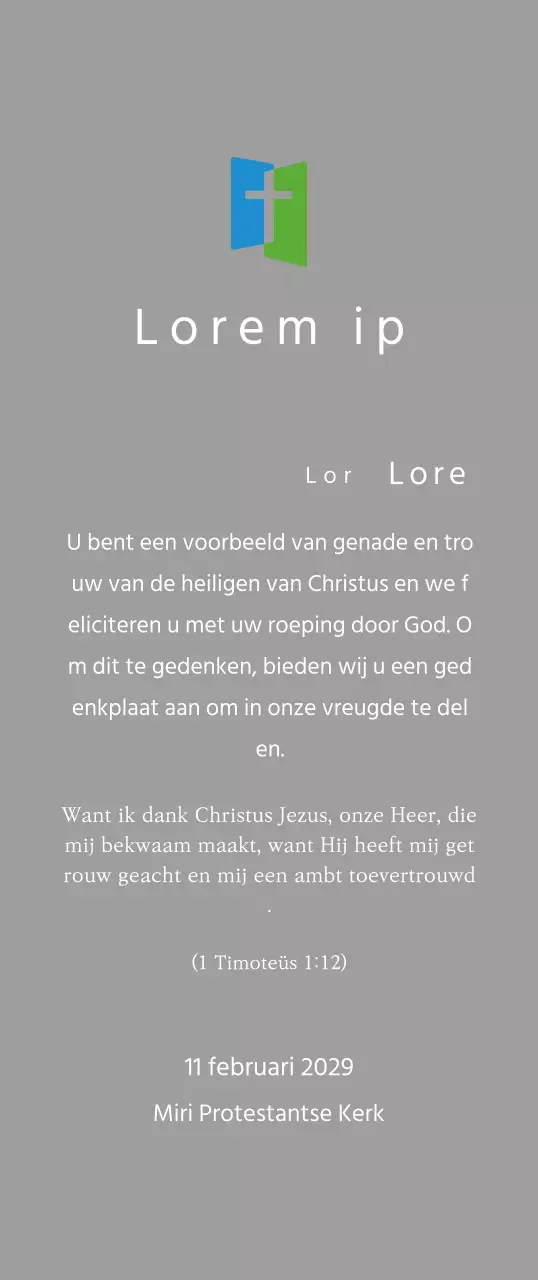 Plaquette met kerklogo concept