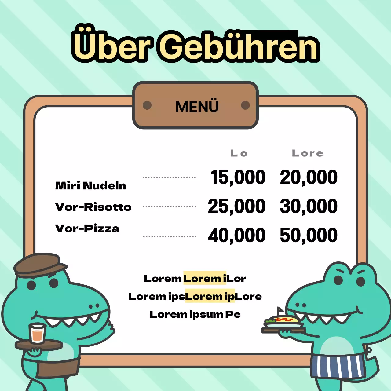 Ankündigungen von Argo, einer kitschigen Figur mit mintfarbenem Hintergrund