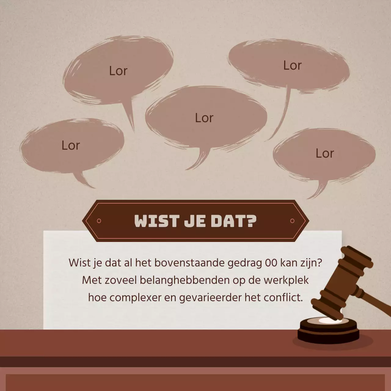 Een eenvoudig advocatenkantoor in beige en bruin promoten