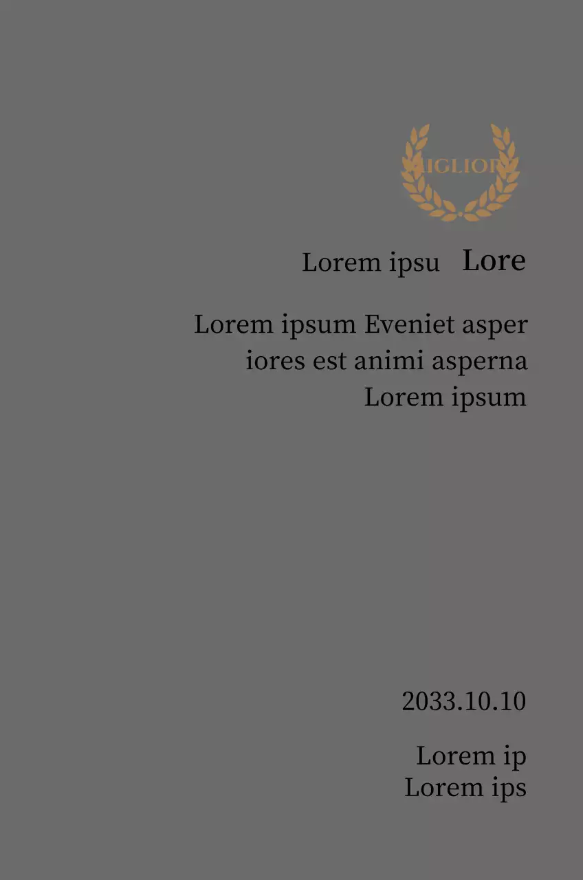 Lussuosa targa di ringraziamento con alloro e timbro in oro