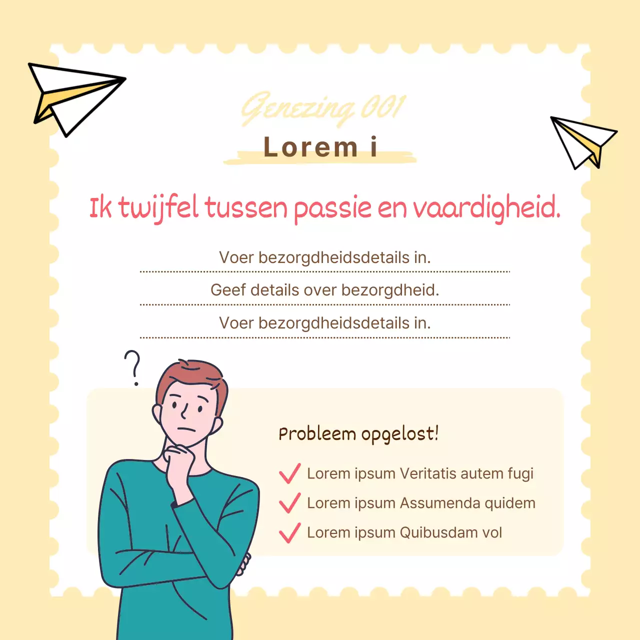 Promoot het klassieke gele en roze genezingscentrum Zorgencentrum