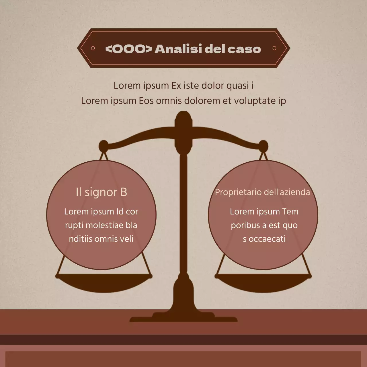 Promuovere un semplice studio legale in beige e marrone